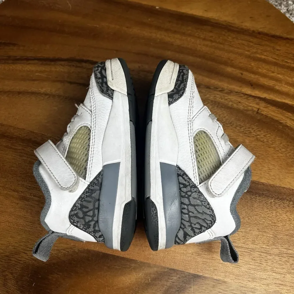 Jordan Spizike Low Toddler Size 7C Sneakers White Wolf Grey FQ3952-102